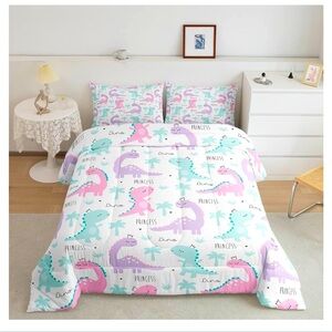 Girls dinosaur bedding set